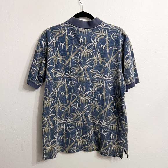 VINTAGE OP Ocean Pacific Blue Polo Bamboo Cotton Retro Medium - Picture 5 of 5